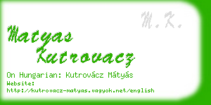 matyas kutrovacz business card